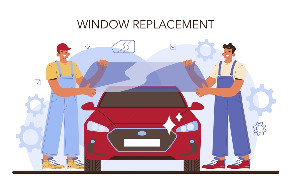 an illustration of window replacement - The Comprehensive Process of Windshield Replacement Explained